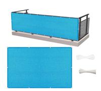 Brise-Vue pour Balcon 240 x 420 cm Respirant Toile Protection Contre Soleil avec Tissu HDPE Cache Balcon pour Jardin, Bleu Ciel