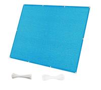 Brise-Vue pour Balcon 240 x 420 cm Respirant Toile Protection Contre Soleil avec Tissu HDPE Filet Occultant pour Balcon Jardin, Bleu Ciel