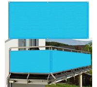 Brise Vue pour Balcon 60 x 200 cm HDPE 220G/M², Protection Contre Soleil, Résistant Aux Intempéries Brise-Vue pour Balcon Couverture pour Exterieur Terrasse, Bleu Ciel