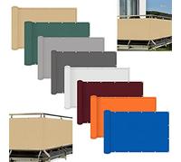 Brise-Vue pour Balcon 90x1300cm avec Attaches De CâBle Couverture De Confidentialité ÉCran Polyester Diverses Tailles Au Choix pour Jardin, Balcon ou Terrasse