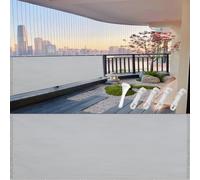 Brise Vue pour Balcon 90x800cm cache vue balcon occultant Polyester Protection UV Résistant Déchirures Vent Protection Contre Les Regards cache balcon pour Balcon, Terrasse, Jardin - Gris clair