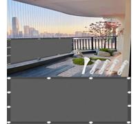 Brise Vue pour Balcon 90x800cm cache vue balcon occultant Polyester Protection UV Résistant Déchirures Vent Protection Contre Les Regards cache balcon pour Balcon, Terrasse, Jardin - Gris foncé