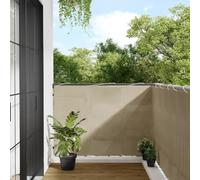 Brise-vue pour balcon - Beige - 120 x 800 cm - En polyester Oxford imperméable et résistant aux UV - Toile d'ombrage pour l'extérieur - Protection de terrasse - Voile d'ombrage rectangulaire pour la