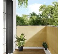 Brise-vue pour balcon - Couleur sable - 120 x 500 cm - 100 % polyester Oxford - Couverture facile pour une protection toute l'année