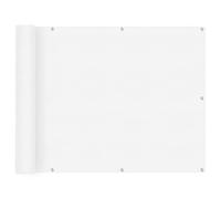 Brise-Vue pour Balcon Couverture 1x10m Paravent Couverture Paravent de Balcon Résistante aux Intempéries avec Oeillets, Attaches de câble et Cordons pour en Jardin Decking Plein Air, Blanc, 21922