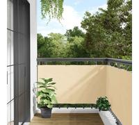 Brise-vue pour balcon - Crème - 400 x 90 cm - En PVC - Résistant aux intempéries - Pour jardin et terrasse - Protection simple contre le vent et les UV - Brise-vue durable