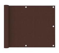 Brise-Vue pour Balcon et Terrasse, Tissu Oxford Enduit PU Imperméable, Coupe-Vent et Protection UV, avec Œillets Aluminium et Corde, Cache Balcon Brise Vue,Marron, 75 x 400 cm