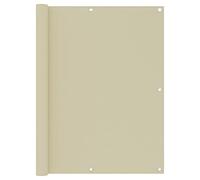 Brise-Vue pour Balcon et Terrasse, Tissu Oxford Imperméable avec Revêtement PU, Protection UV et Coupe-Vent, Cache Balcon Brise Vue Extérieur, Crème, Dimensions 120 x 300 cm