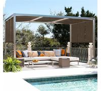 Brise-vue pour jardin, pergola, plante, 4 m x 6 m, isolation thermique, protection contre les déchirures, 90 % voile d'ombrage pour jardin, pergola, plante, balcon, cour, marron, 4 x 5 m