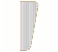 Brise-vue pour urinoirs, cloison étanche pour toilettes publiques, extension d'urinoir murale, écran de protection d'urinoir, verre translucide, doré, 2 pièces