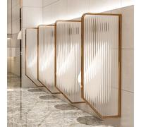 Brise-vue pour urinoirs - Cloison murale en acier inoxydable pour toilettes publiques - Paravent décoratif - Or rose - 1 pièce