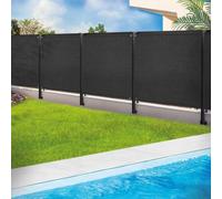 Brise Vue Renforcé 1,8 X 10 M Noir 220 Gr/M² Luxe Pro Noir