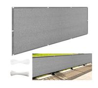 Brise Vue Renforcé 240 x 420 cm Protection UV Opaque Résistant Aux Contre Vent sur Mesure Coupe-Vent pour Terrasse pour Exterieur Terrasse Patio pour Balcon Jardin, Gris