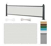 Brise Vue Renforcé 240 x 420 cm Protection UV Opaque Résistant Aux Contre Vent sur Mesure Paravent de Balcon pour Balcon Jardin, Blanc