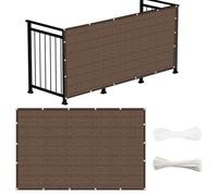 Brise Vue Renforcé 240 x 420 cm Respirant Toile Protection Contre Soleil avec Tissu HDPE Cache Balcon Brise Vue pour Balcon Jardin pour Jardin, Marron