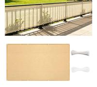 Brise Vue Renforcé 480 x 850 cm Protection UV Opaque Résistant Aux Contre Vent sur Mesure Filet Occultant pour Balcon Jardin, Couleur Crème