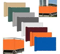 Brise Vue Retractable 60x500cm avec Attaches De CâBle Aux IntempéRies Brise Vue Terrasse HDPE pour Jardin, Balcon ou Terrasse