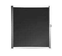 Brise-vue rétractable, gris, coffre aluminium, 1800 x 4000 mm, fixation murale, configurable individuellement