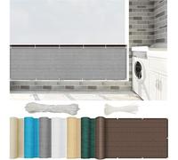Brise-vue robuste pour balcon, clôture, garde-corps extérieur, appartements, terrasses, porches, 1,8 x 8,5 m, gris