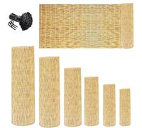 Brise Vue Roseau Cloture Canisse Bambou Rouleau de Clôture en Roseau Naturel Pergola Extérieur 1.8m 1.6m 1.30m H Occultant Séparation pour Jardin/Piscine/Toit/Cour/Balcon(Ligne Blanche Naturelle)