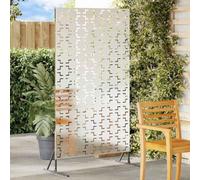 Brise-vue stable avec design rectangulaire pour terrasse et jardin, en acier pour l'intimité, qualité résistante aux intempéries, pour l'extérieur, gris, 100 x 50 x 180 cm
