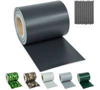 Brise-vue - TECTAKE - Bandes brise-vue en PVC de 35 x 19 m, protection intempéries et soleil, fixations incluses - Gris anthracite