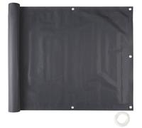 Brise-vue - TECTAKE - Panneau en PVC avec œillets renforcés en métal pour balcon et jardin 600 x 90 cm - Noir