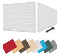 Brise Vue Terrasse 1.5 x 5.6 m Contre Soleil, Vent, Déchirures UV Résistant, Protection Visuelle, Personnalisé, Cache Vue Balcon avec Attaches Câble pour Exterieur Jardin, Blanc