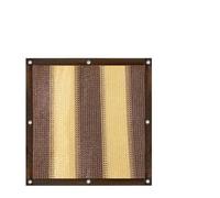 Brise Vue Voile d'ombrage for Patio extérieur, filet d'ombrage solaire, clôture de balcon, écran de confidentialité en , Pergola d'arrière-cour, auvent pare-soleil(Brown yellow stripes,0.9x3.6m)