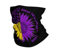 Briser Le Silence Mettre Fin À La Violence Prendre Position Contre La Violence Domestique Sensibilisation Bandana Anti-UV Echarpe Gaiter Élastique Écharpe Demi-Visage pour Ski Randonnée 26X30CM