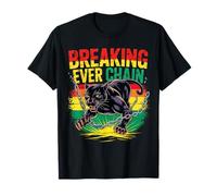 Briser toutes les chaînes depuis 1865 Juneteenth Freedom Funny Cat T-Shirt