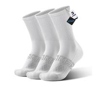 BRISIRA Chaussettes Vélo Cycliste Coolmax Homme Femme Contention 15-20 mmHg, Légères Respirantes Anti-Bouloches Durable Anti-Ampoules, VTT Running Randonnée Trail (3 Paires 35-51)