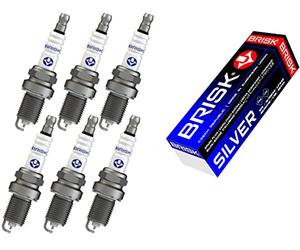 BRISK Silver DR15YS 1334 Bougies d'allumage Essence GPL GNV Autogas, 6 pièces