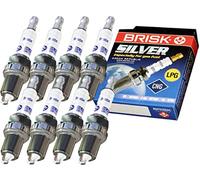 BRISK Silver DR15YS 1334 Bougies d'allumage Essence GPL GNV Autogas, 8 pièces