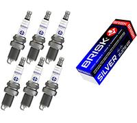 BRISK Silver DR17YS-9 1463 Bougies d'allumage Essence GPL GNV Autogas, 6 pièces