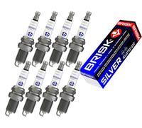 BRISK Silver DR17YS-9 1463 Bougies d'allumage Essence GPL GNV Autogas, 8 pièces