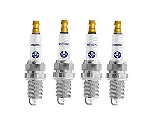 Brisk Silver LR14YS 1353 Bougies d'allumage Essence GPL GNV Autogas, 4 pièces