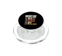 Brisket Day Schedule Funny BBQ Smoker Pitmaster The Stall PopSockets PopGrip pour MagSafe