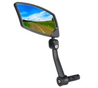 BriskMore Handlebar Bike Mirror - HD Blast-Resistant, Adjustable Rotatable Rearview Mirror for Left Side Bicycle