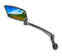 BriskMore Rétroviseur de guidon de vélo, verre résistant aux rayures, réglable et rotatif pour rétroviseur de vélo côté gauche BT-016L