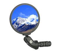 BriskMore Rétroviseur pour scooters, vélos électriques, rétroviseurs d'extrémité de vélo, verre HD, lentille convexe de vélo, rétroviseur de vélo sûr, 1 pièce, facile à installer