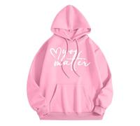 Briskorry Sweat à capuche pour adolescentes et filles - Vert - Manches longues - Imprimé - Veste en peluche - Confort universitaire - 2024