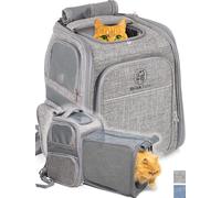 BriskTails BT-01 Sac à dos extensible pour chat respirant pour longues promenades confortables - du chat au chat de taille moyenne jusqu'à 6,8 kg