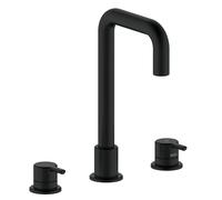 Bristan Altum Mitigeur de lavabo 3 trous avec fonction économie d'eau, robinet de salle de bain monté sur le pont Finition noire