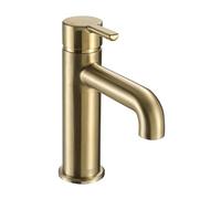 Bristan Altum Mitigeur de lavabo avec technologie Eco Start, robinet de salle de bain monté sur le pont Finition laiton brossé