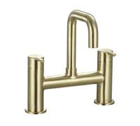 Bristan Altum Robinet de baignoire avec valves à disque en céramique, montage sur plateau, finition laiton brossé