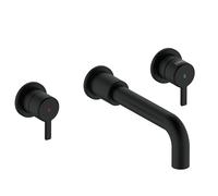 Bristan Altum Robinet de baignoire mural à 3 trous avec fonction d'économie d'eau, finition noire