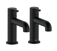 Bristan Altum Robinet de lavabo avec fonction économie d'eau, robinet de salle de bain monté sur le pont Finition noire