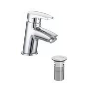 Bristan BAS ou C plaqué Chrome Orta Chemise à mélangeur pour lavabo avec vidage à cliquet