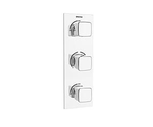 Bristan COB Shc3stp C Cobalt thermostatique à encastrer double commande robinet de douche avec Integral Twin Robinets, Chrome